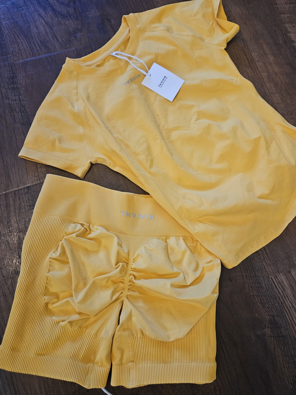 THRIVIN ORANGE/Yellow SHIRT AND  Short SET